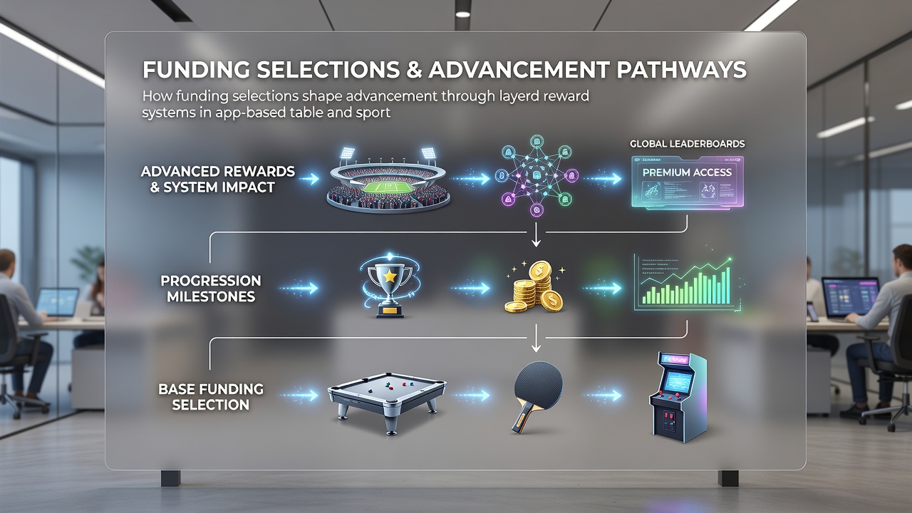 Sports betting dashboard displaying tier progression bars connected to various funding sources and reward unlocks