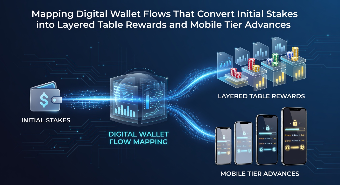 Digital wallet transaction flow from mobile deposit to casino rewards and tier advancement