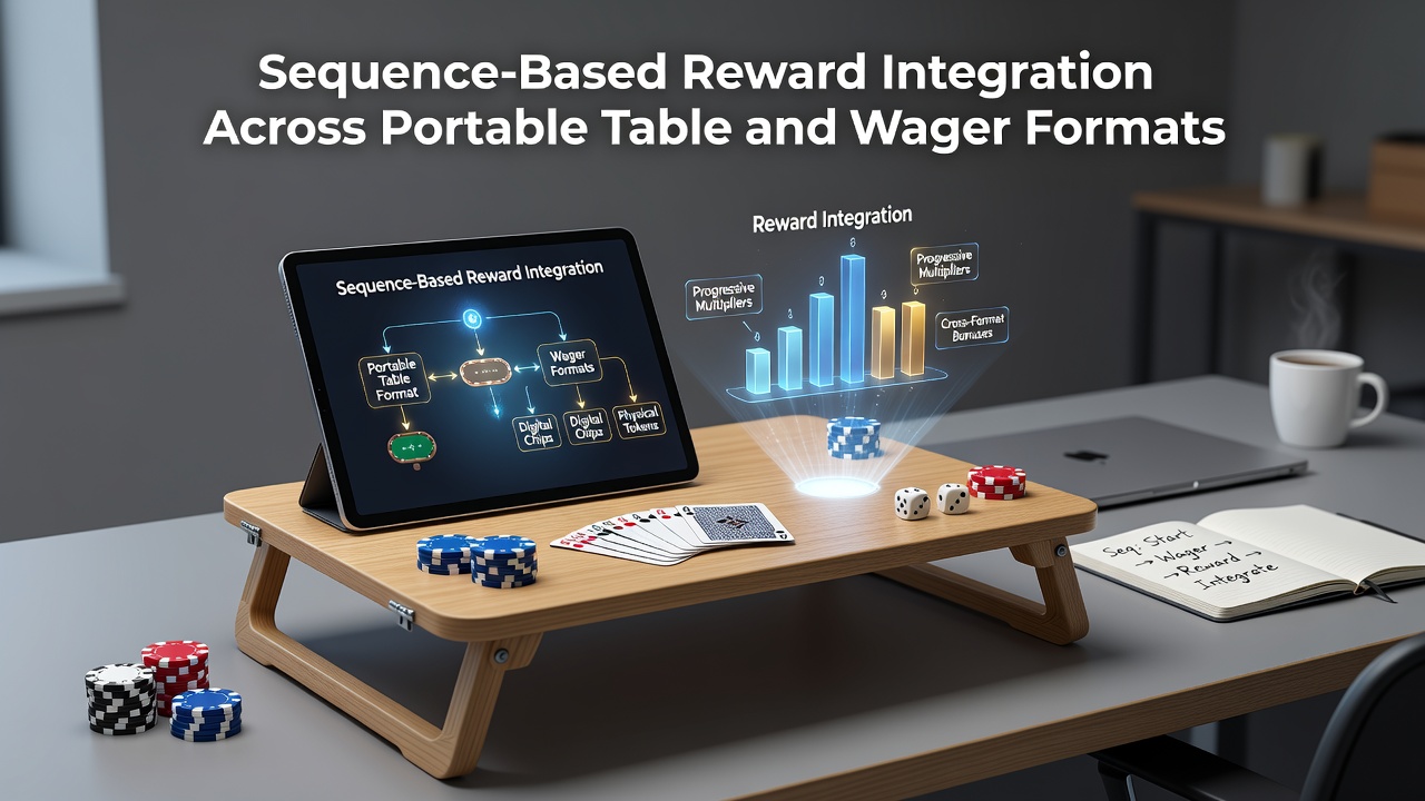 Mobile casino interface displaying sequence-based reward progression for table games and wagers