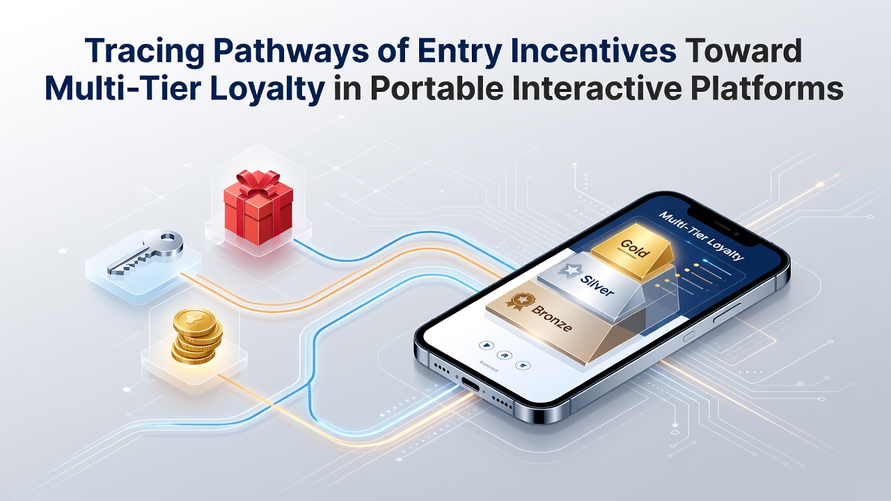Mobile app interface displaying entry incentives and loyalty progression in portable gaming platforms